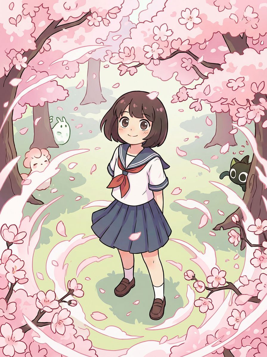 少女萝莉动漫-樱之物语校园治愈动漫